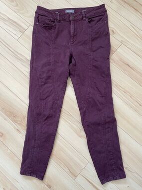 DL1961 Women’s Sz 29 Burgundy Florence Ankle Mid-Rise Intrasculpt Skinny Jeans